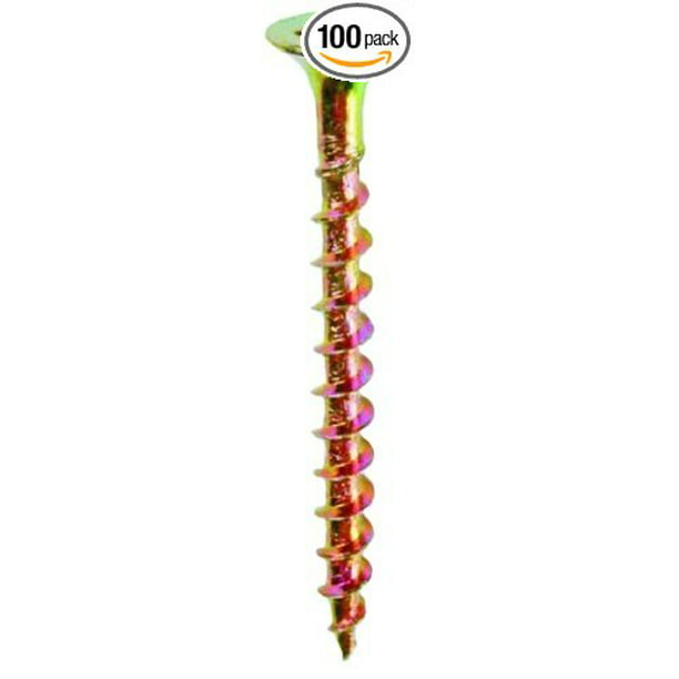No.6 by 1-5/8-Inch Length Phillips 100-Pack Dottie WR6158 Drywall Screw Bugle Head Yellow Zinc L.H 